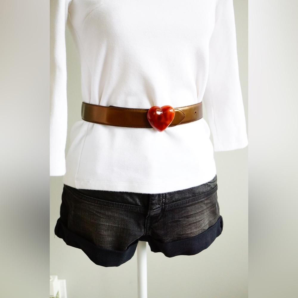 Vintage moschino heart belt